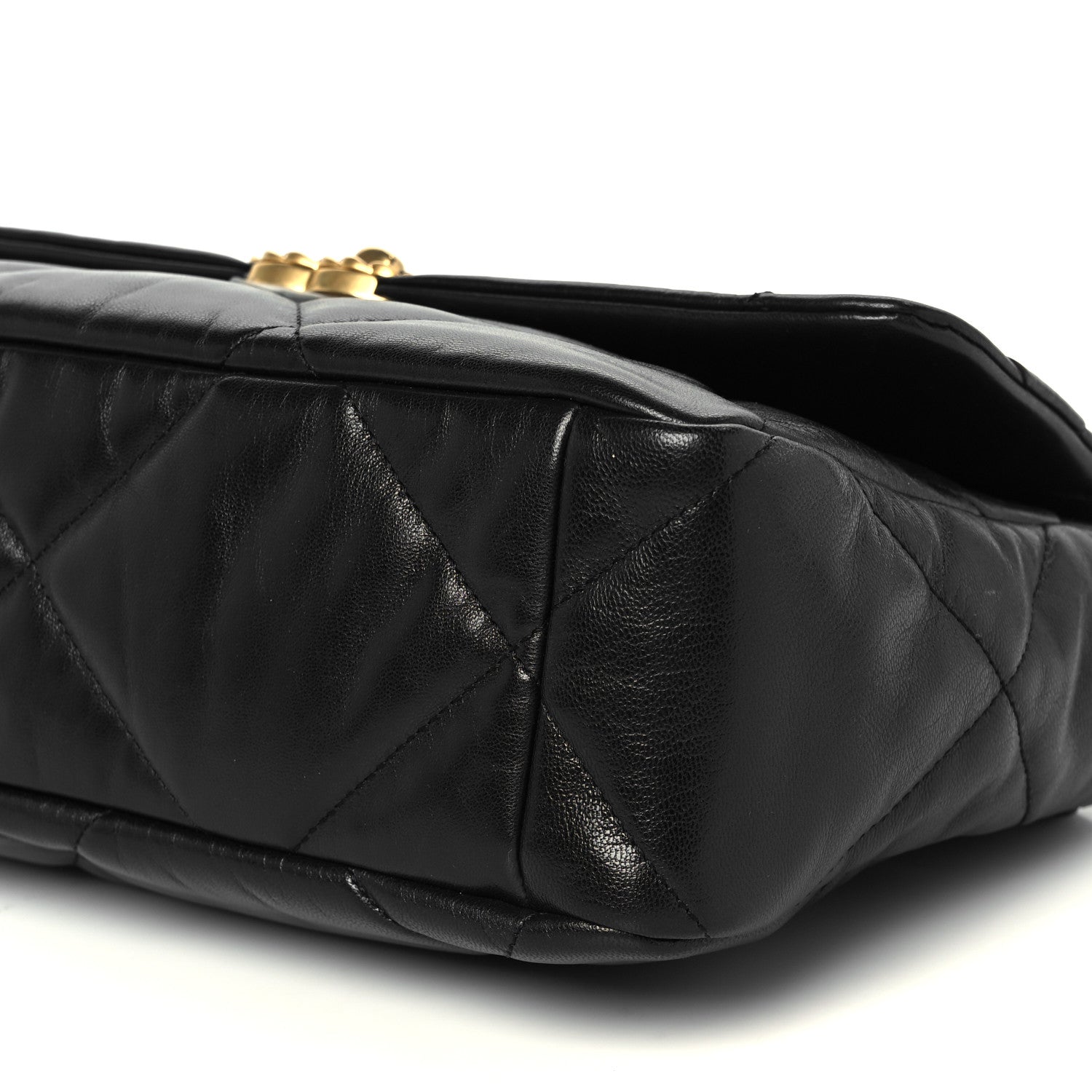 Chanel Goatskin Quilted Large Chanel 19 Flap Black 10 of 11
