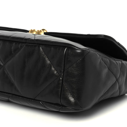 Chanel Goatskin Quilted Large Chanel 19 Flap Black 10 of 11