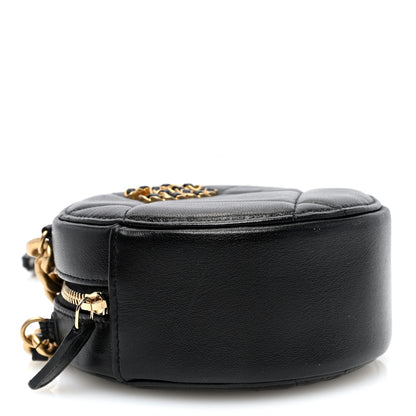 Chanel Lambskin Quilted Chanel 19 Round Clutch With Chain Black 4 of 10