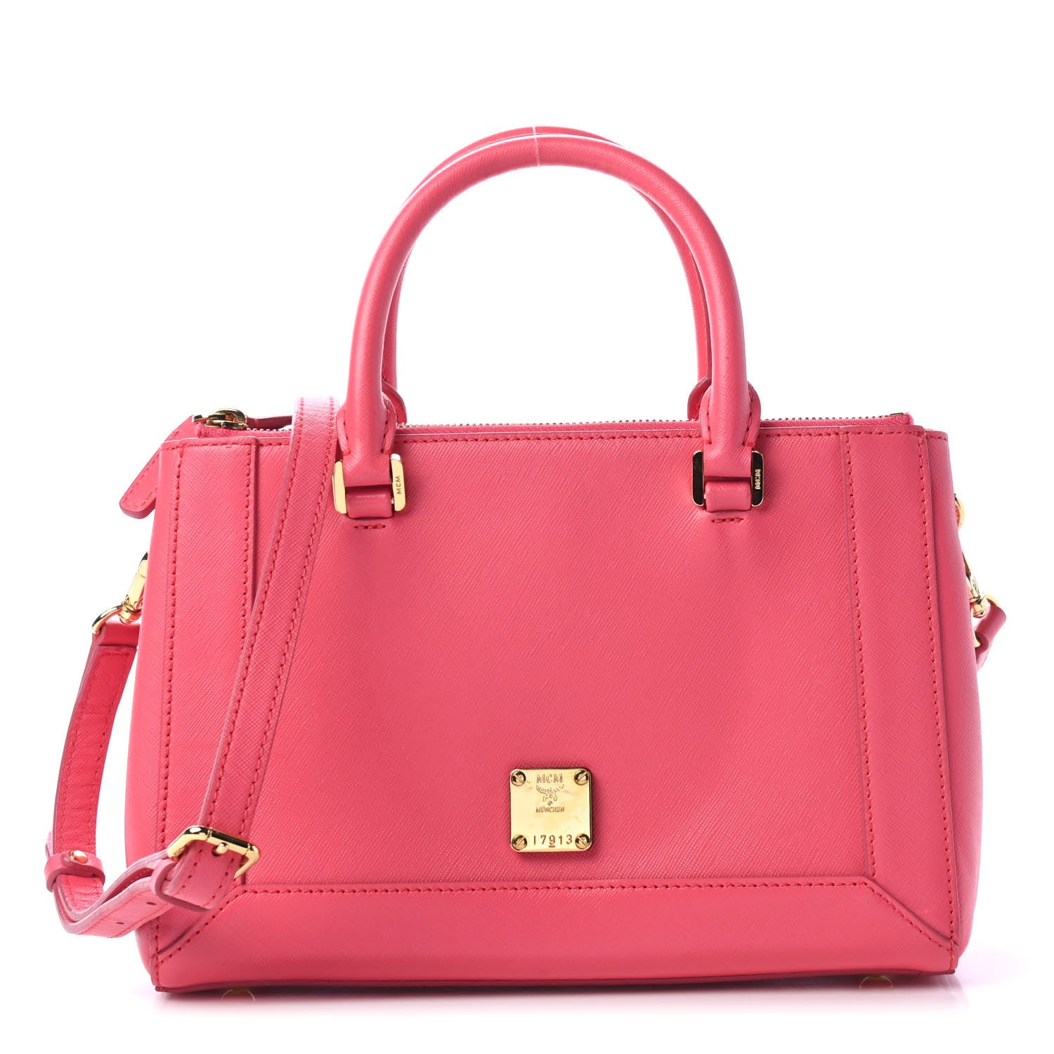 MCM Saffiano Nuovo Tote Pink 1 of 5
