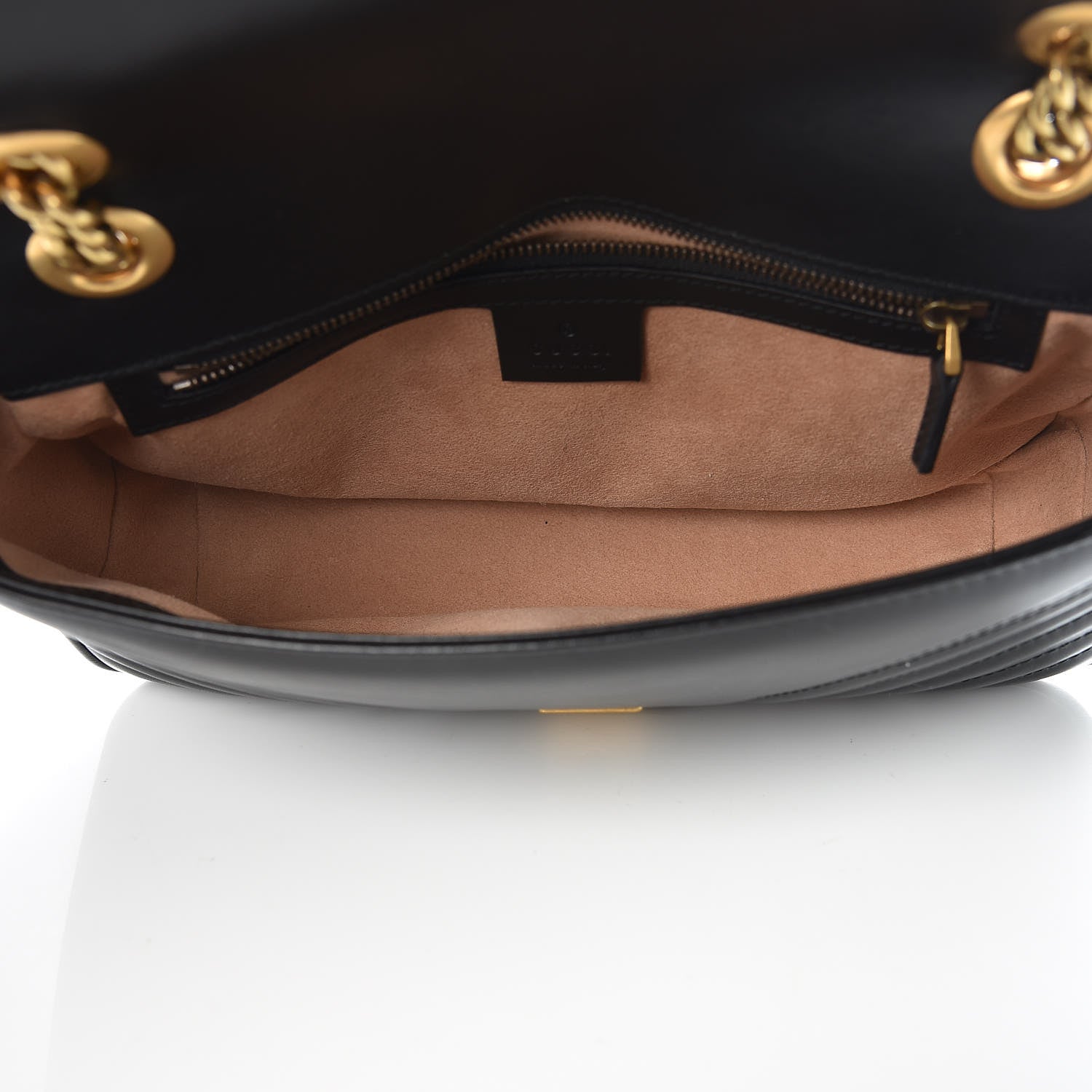 Gucci Calfskin Matelasse Small GG Marmont Shoulder Bag Black 7 of 10