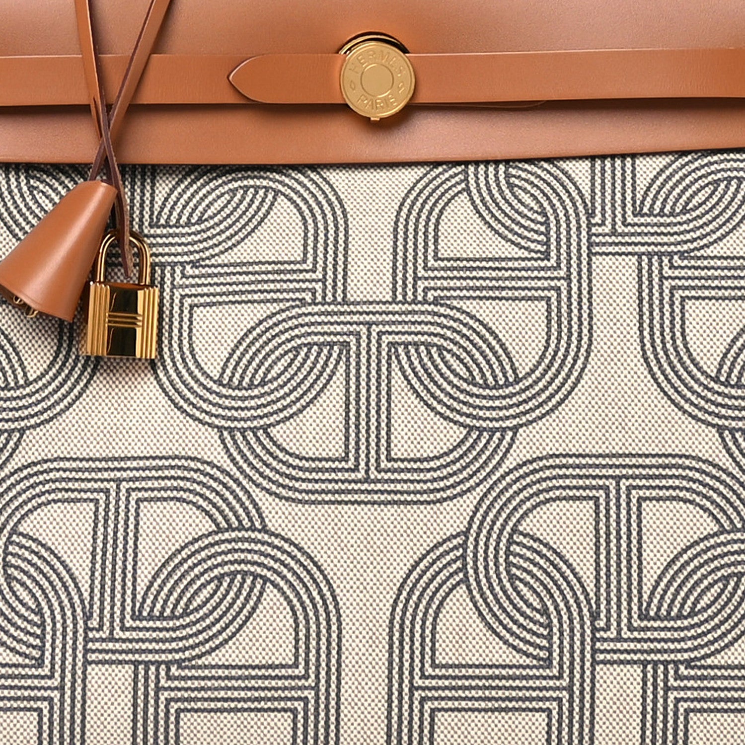 Hermes H Plume Canvas Vache Hunter Circuit 24 Herbag Zip Retourne 31 Gris Meyer Ecru Beige Naturel 9 of 12