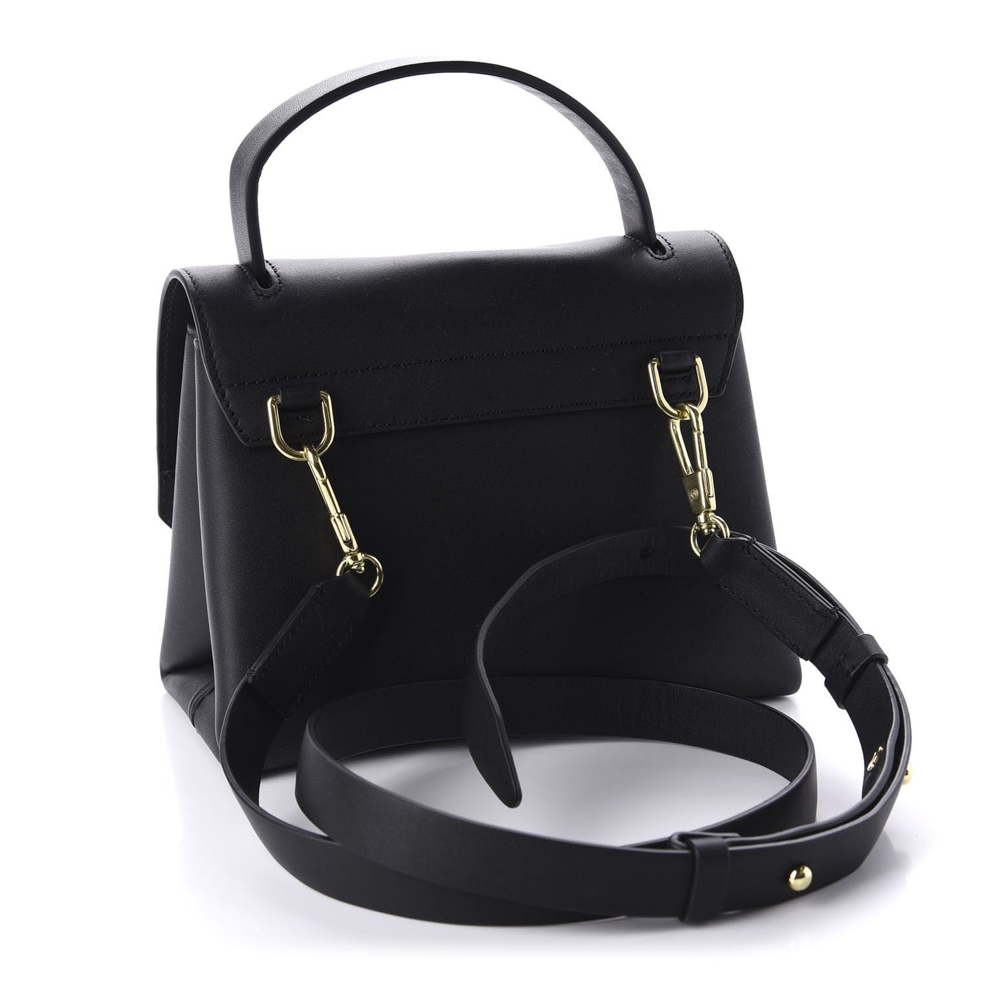 3.1 Smooth Calfskin Mini Alix Top Handle Satchel Black