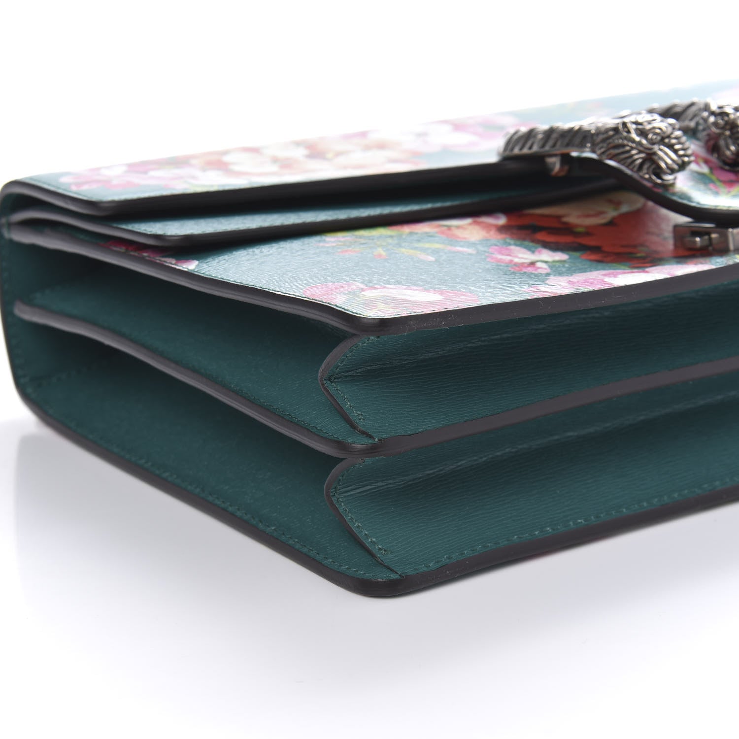 Gucci Calfskin Blooms Print Medium Dionysus Shoulder Bag Bright Emerald Multicolor 6 of 10