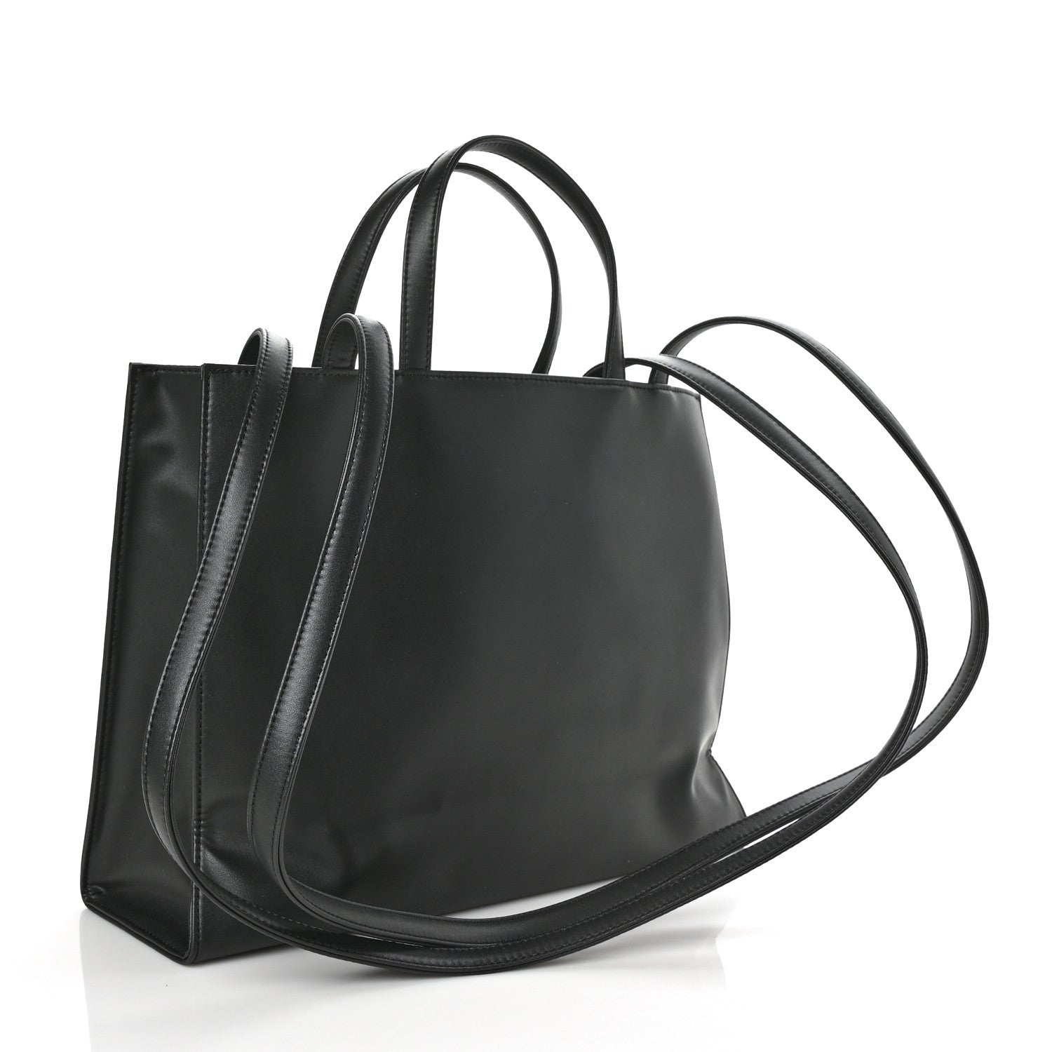 Telfar Vegan Leather Medium Shopping Bag Black 3 of 7