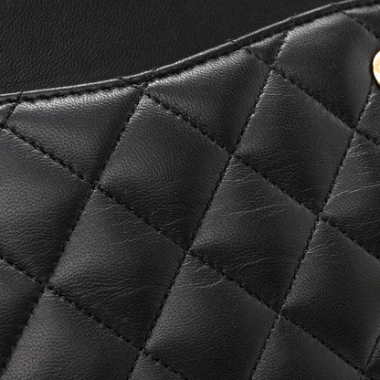 Chanel Lambskin Quilted Medium Double Flap Black 13 of 13