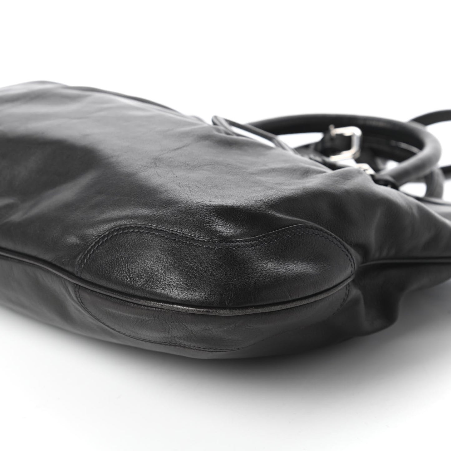 Soft Calf Shopping Tote Black