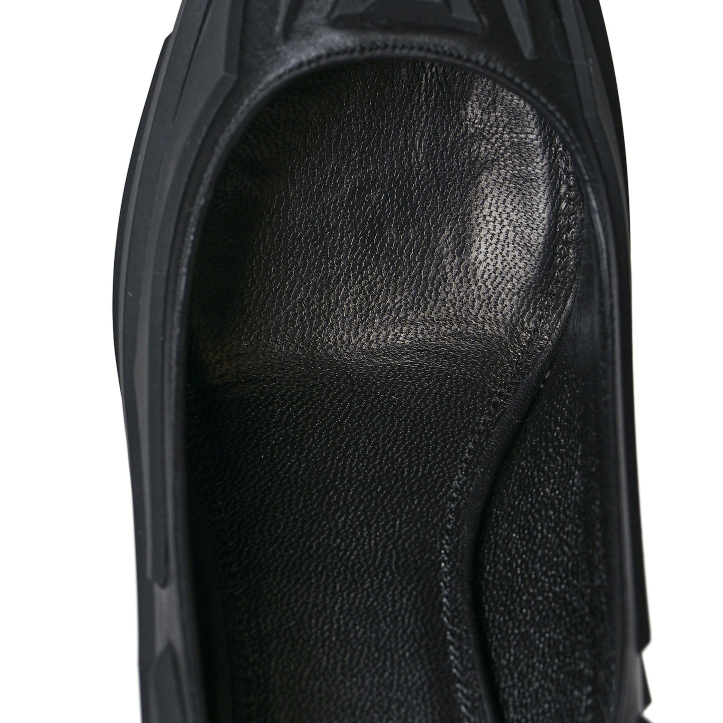 Silicone Calfskin Pointed 80mm Pumps 38.5 Black