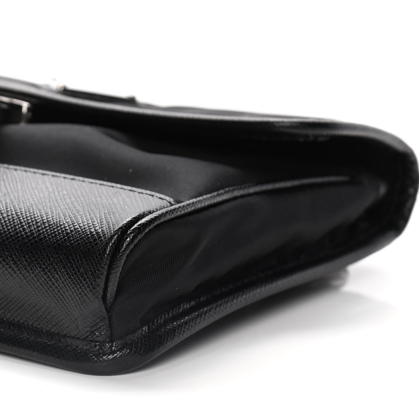 Re-Nylon Saffiano Smartphone Case Crossbody Black