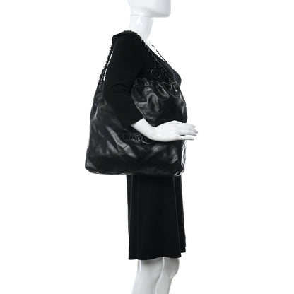 Chanel Shiny Calfskin Quilted Chanel 22 So Black 2 of 11