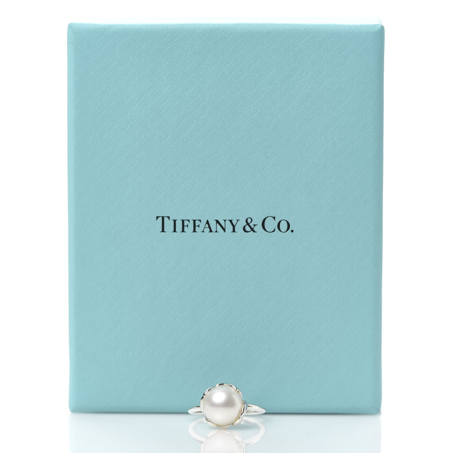 Tiffany Sterling Silver Freshwater Pearl Paloma Picasso Olive Leaf Ring 50 5.5 6 of 6