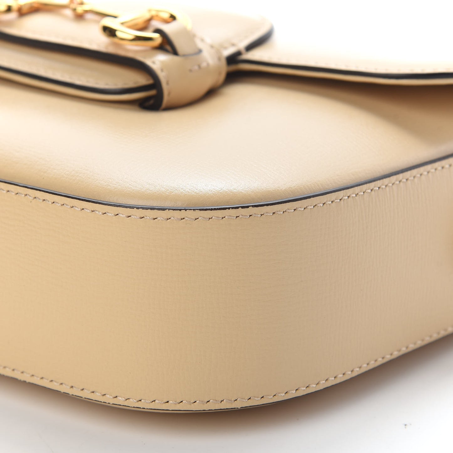 Azalea Calfskin Web Mini Horsebit 1955 Shoulder Bag Bubble Tea