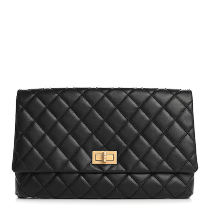 Chanel Aged Calfskin Quilted Reissue 2.55 Clutch Black 1 of 7