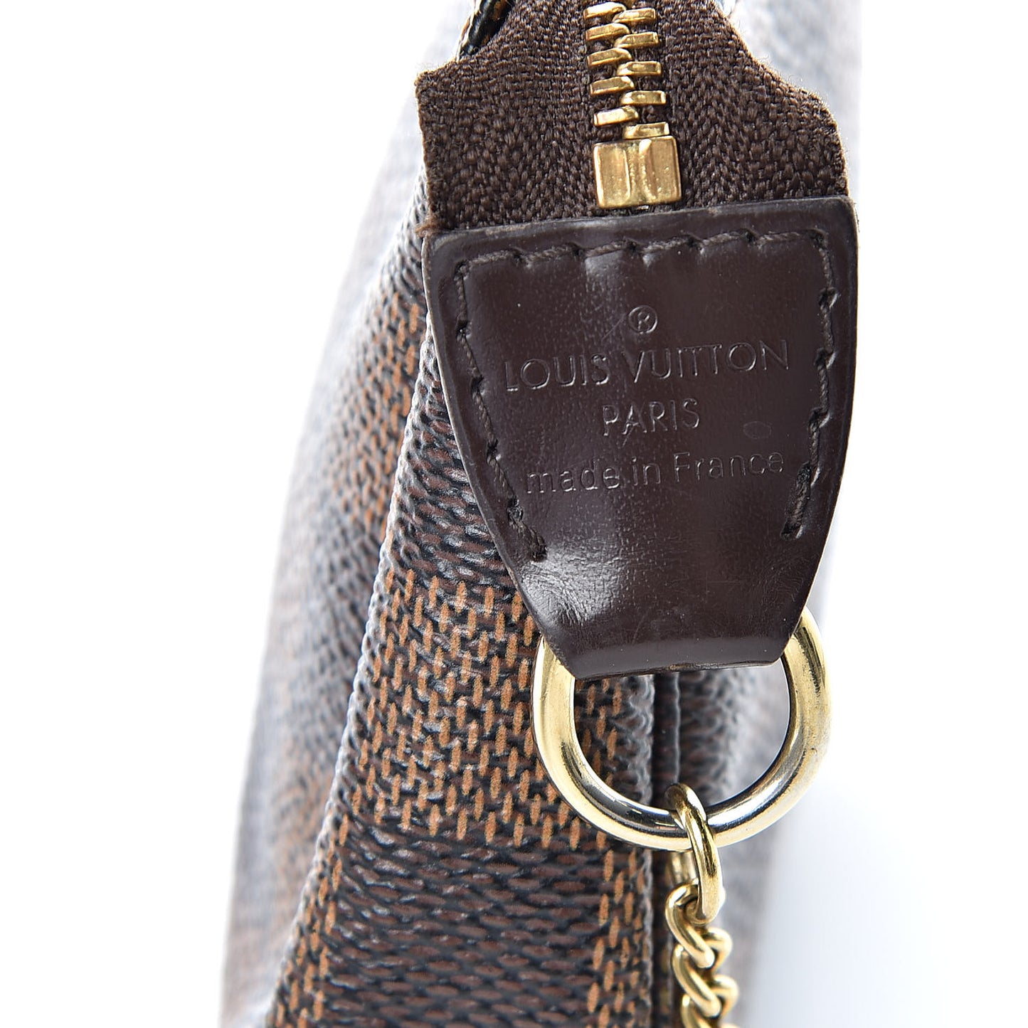 Damier Ebene Complice Trunks and Bags Mini Pochette Accessories Red