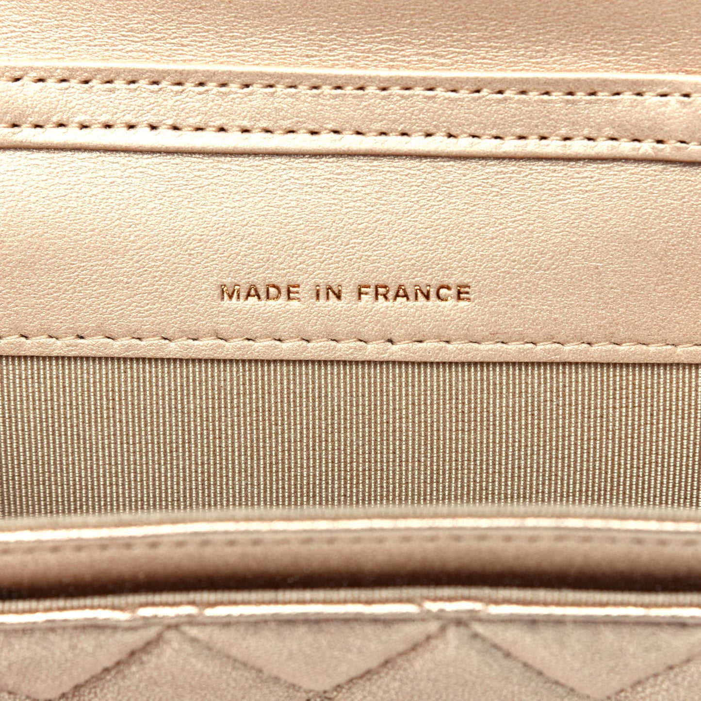 Metallic Lambskin Quilted Flap Chain Waist Bag Gold