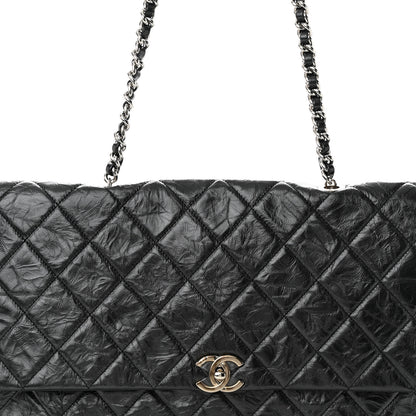 Chanel Metallic Crumpled Calfskin Big Bang Large Flap Bag Black 8 of 10
