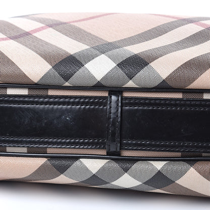 Burberry Calfskin Supernova Check Medium Barton Hobo Black 18 of 22