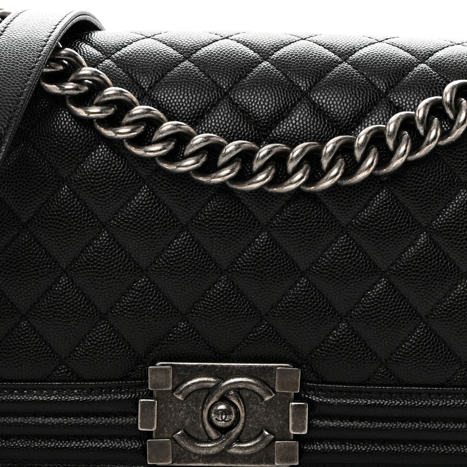 Chanel Caviar Quilted Medium Boy Flap Black 8 of 11