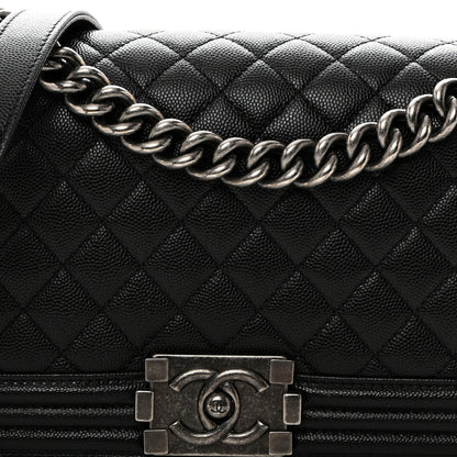 Chanel Caviar Quilted Medium Boy Flap Black 8 of 11