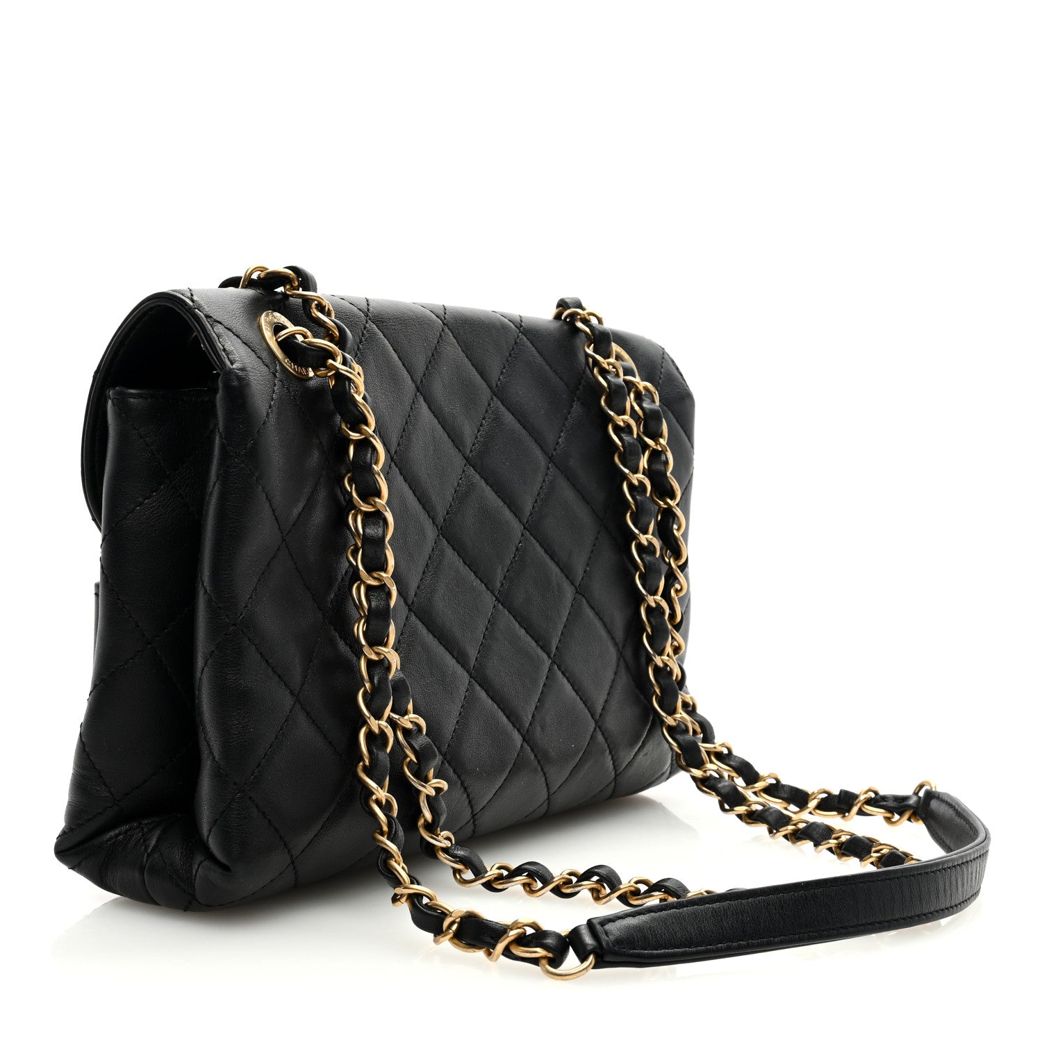 Chanel Calfskin Quilted Enchained Flap Black 3 of 11