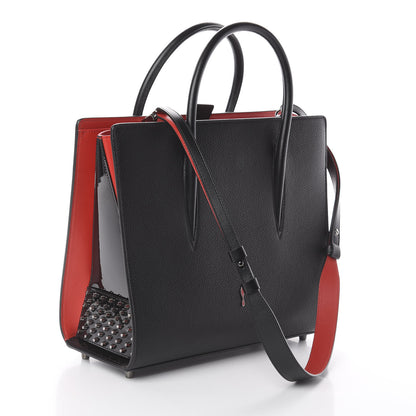 Christian Louboutin Calfskin Empire Patent Studded Medium Paloma Black 2 of 8