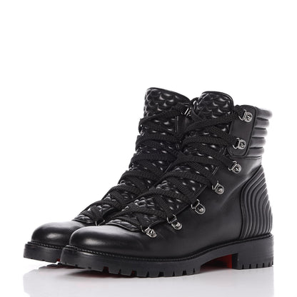 Christian Louboutin Shiny Nappa Mad Flat Boots 40.5 Black 3 of 8