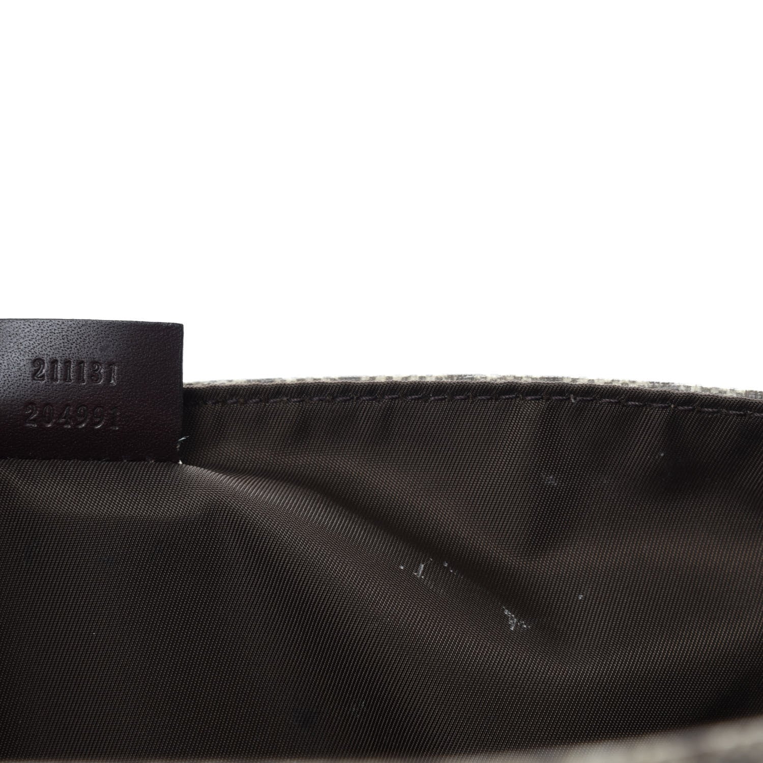 Gucci GG Supreme Monogram Selleria Calfskin Messenger Diaper Bag Beige Ebony Cocoa Dark Chocolate 12 of 13