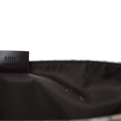 Gucci GG Supreme Monogram Selleria Calfskin Messenger Diaper Bag Beige Ebony Cocoa Dark Chocolate 12 of 13