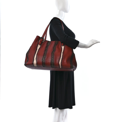 Bottega Veneta Calfskin Nappa Intrecciato Tote Brique Flamingo Truffle 2 of 11