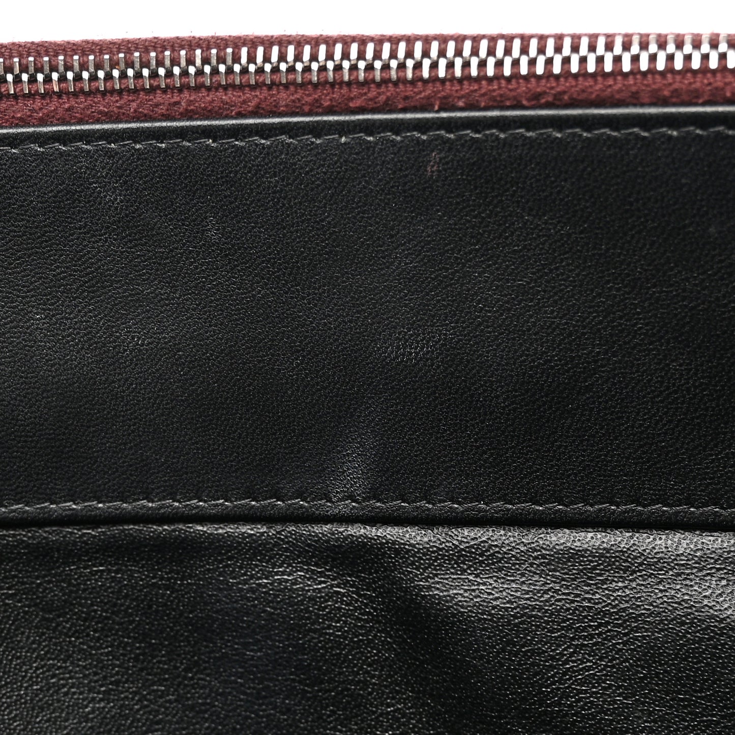 Lambskin Quilted Large Flap Cosmetic Case Black