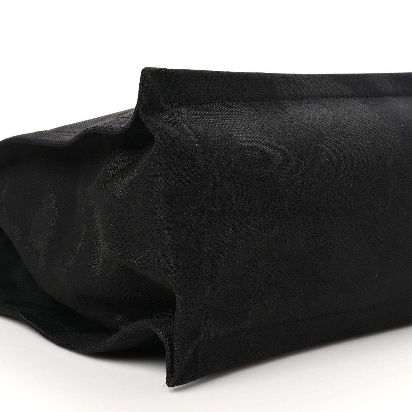 Linen Calfskin Camouflage Rive Gauche Tote Black