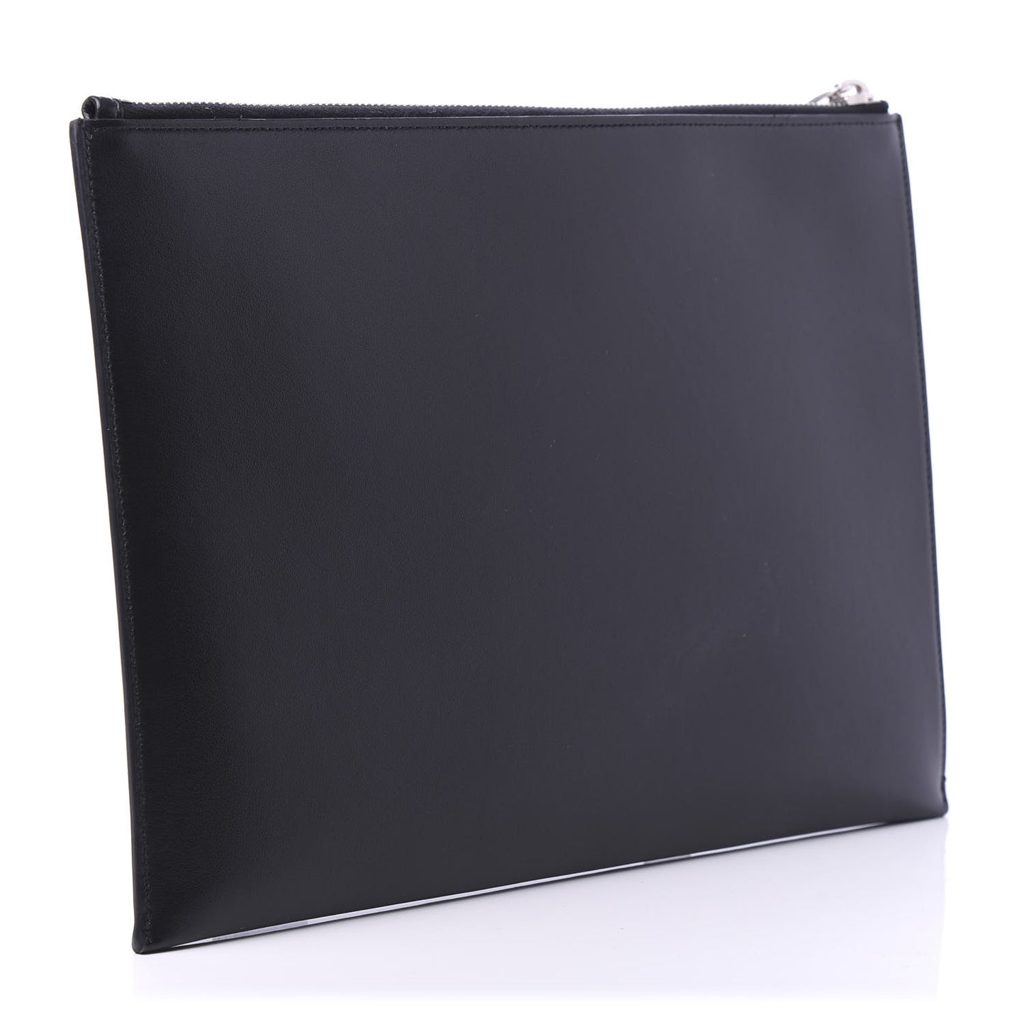 Calfskin Embroidered iPad Pouch Black
