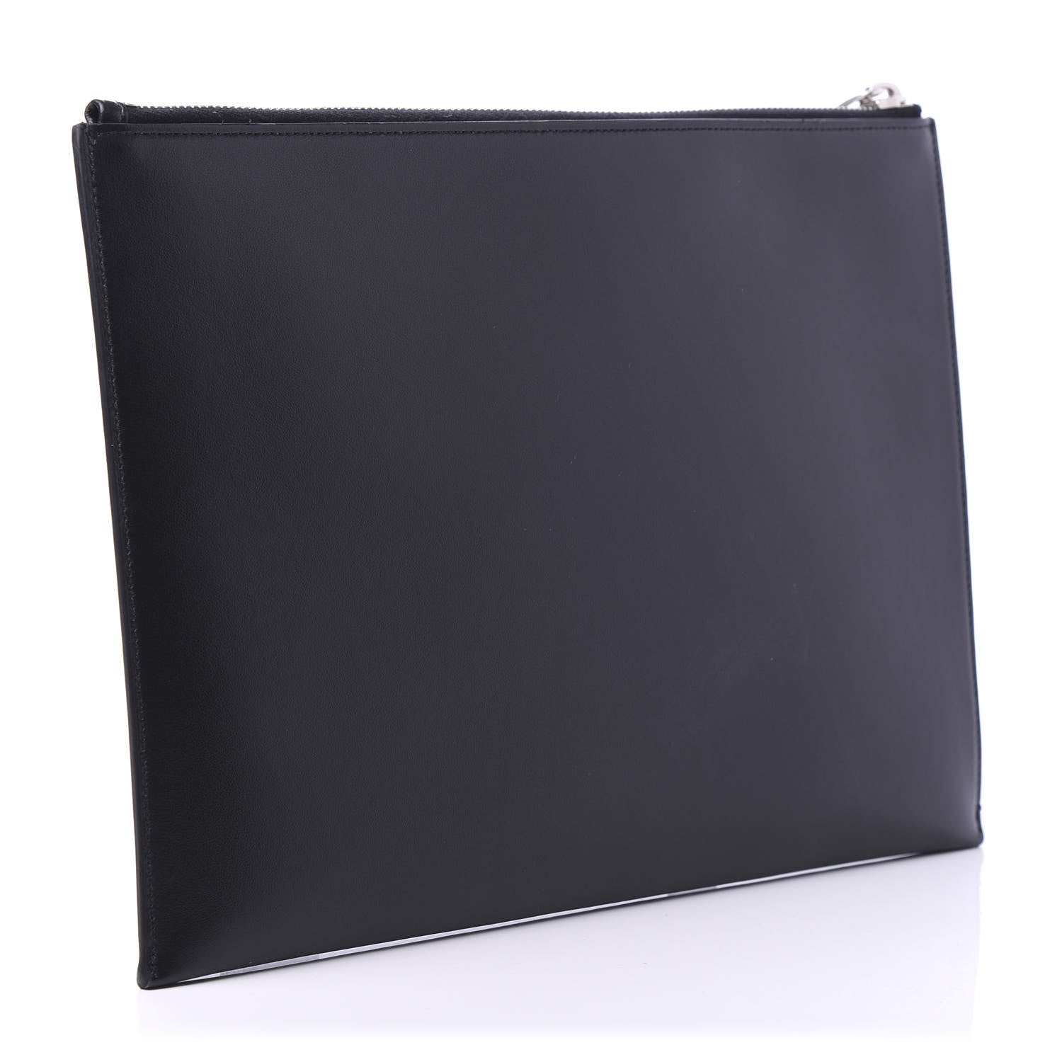 Saint Laurent Calfskin Embroidered iPad Pouch Black 3 of 10