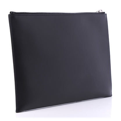 Saint Laurent Calfskin Embroidered iPad Pouch Black 3 of 10