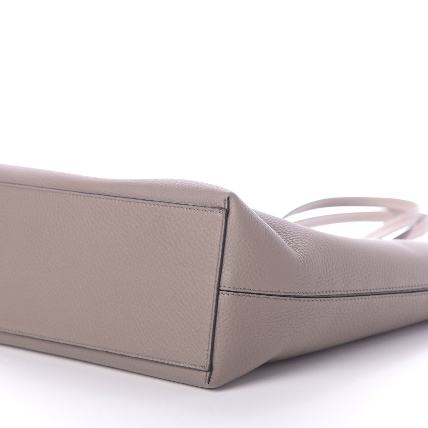 Grained Calfskin Rockstud Shoulder Tote Poudre