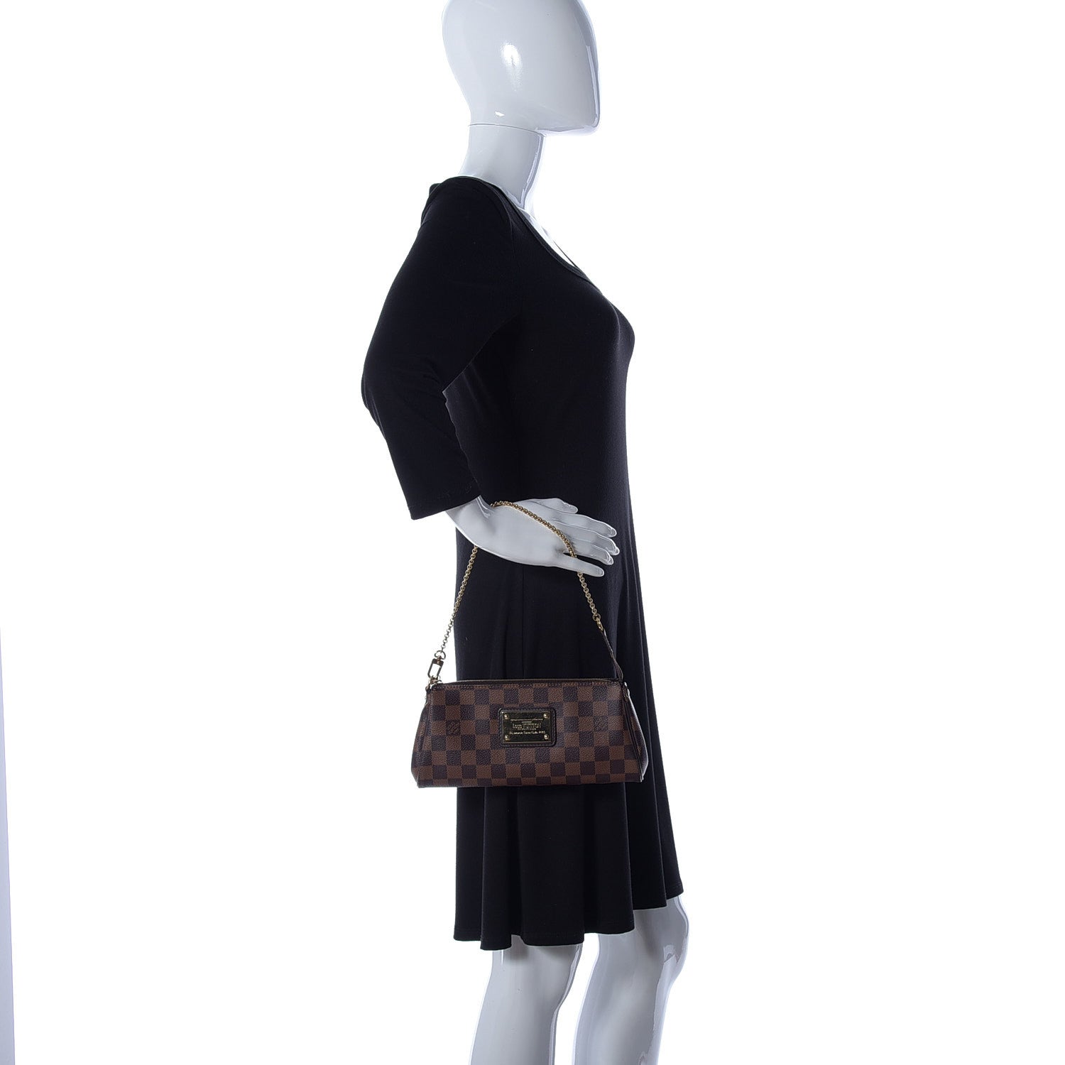 Louis Vuitton Damier Ebene Eva Clutch 3 of 9