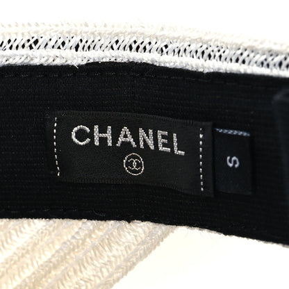 Chanel Abaca Cotton Ribbon Visor S Ecru White 7 of 8