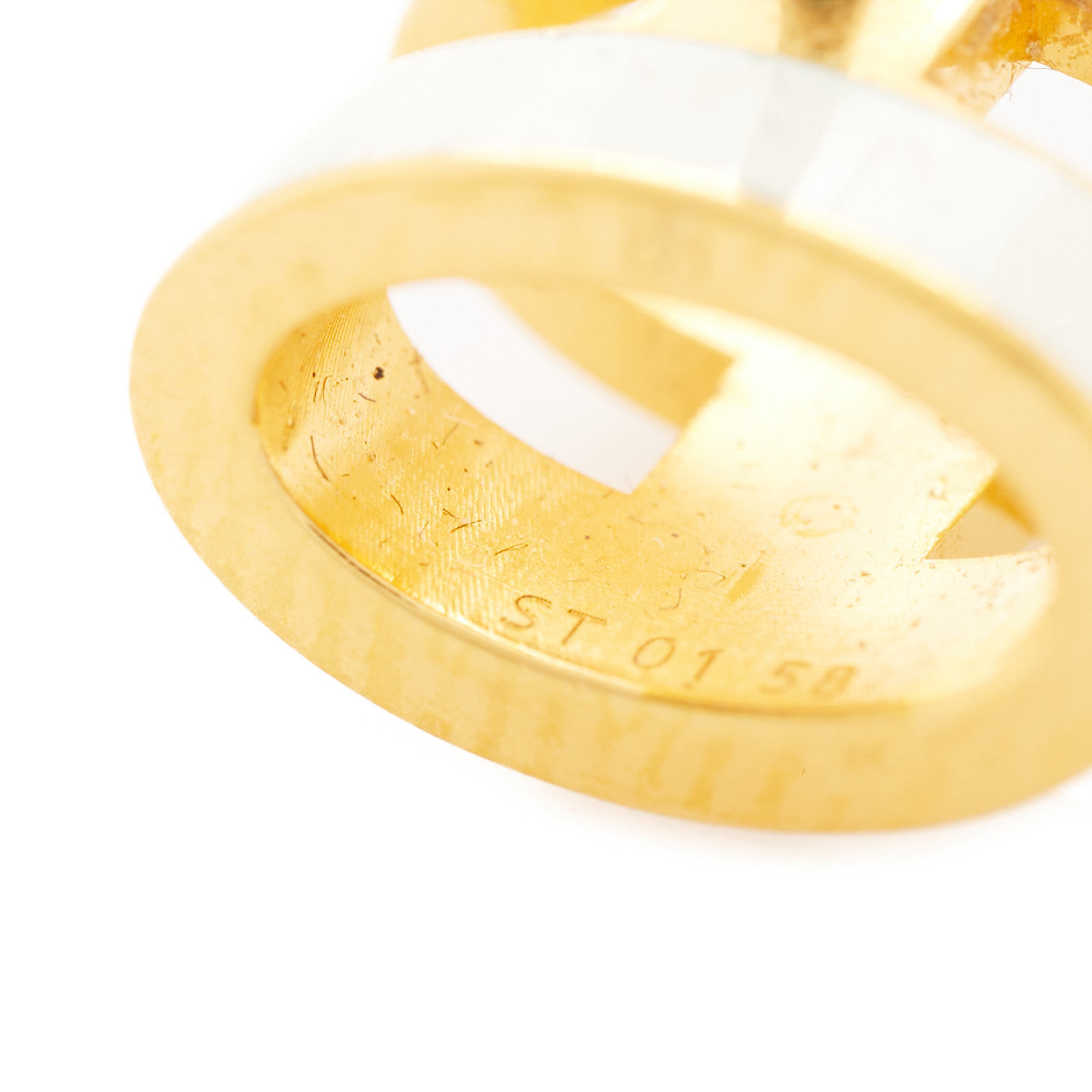 Hermes Gold Lacquered Pop H Earrings White 4 of 7