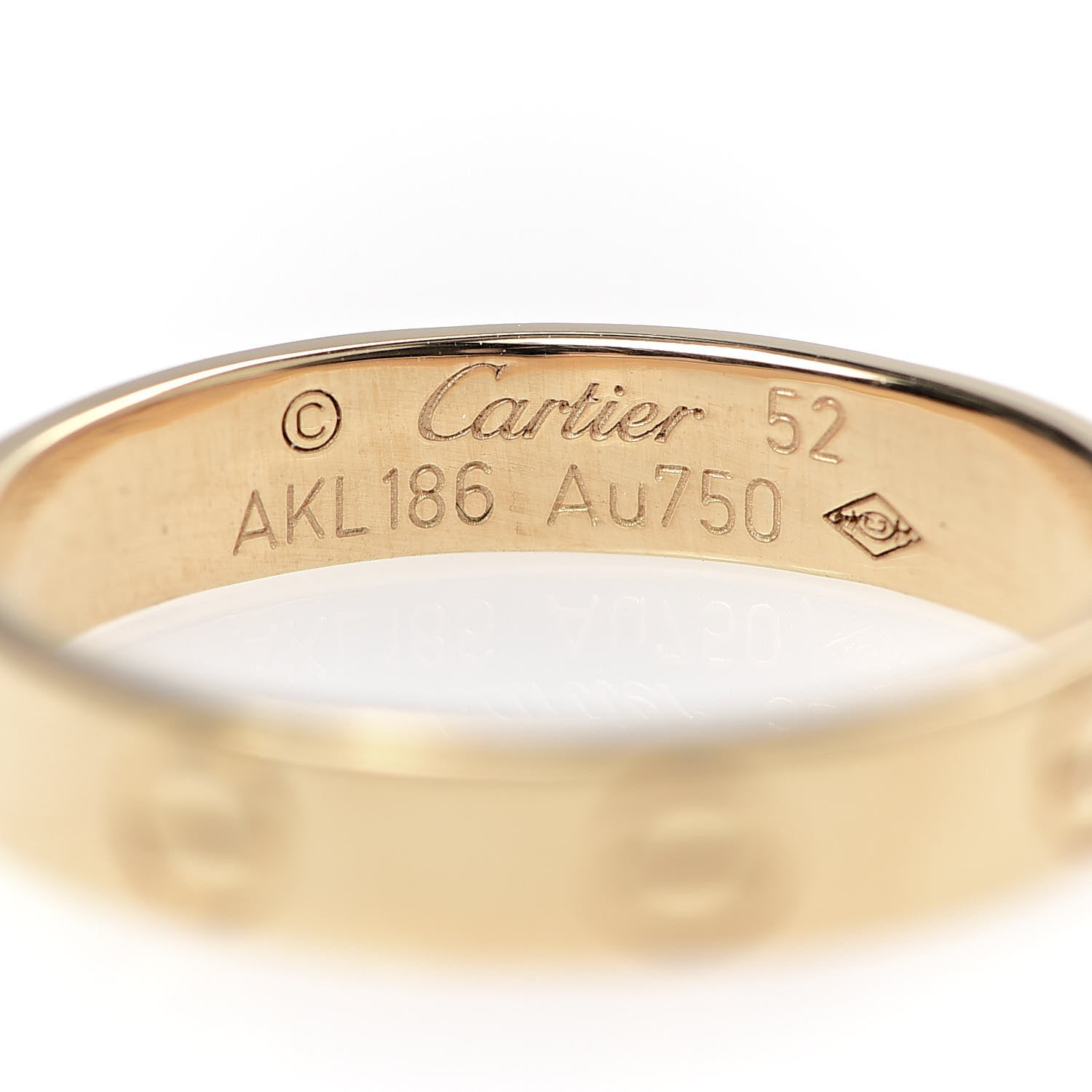 Cartier 18K Yellow Gold 3.5mm LOVE Wedding Band Ring 52 6 4 of 4