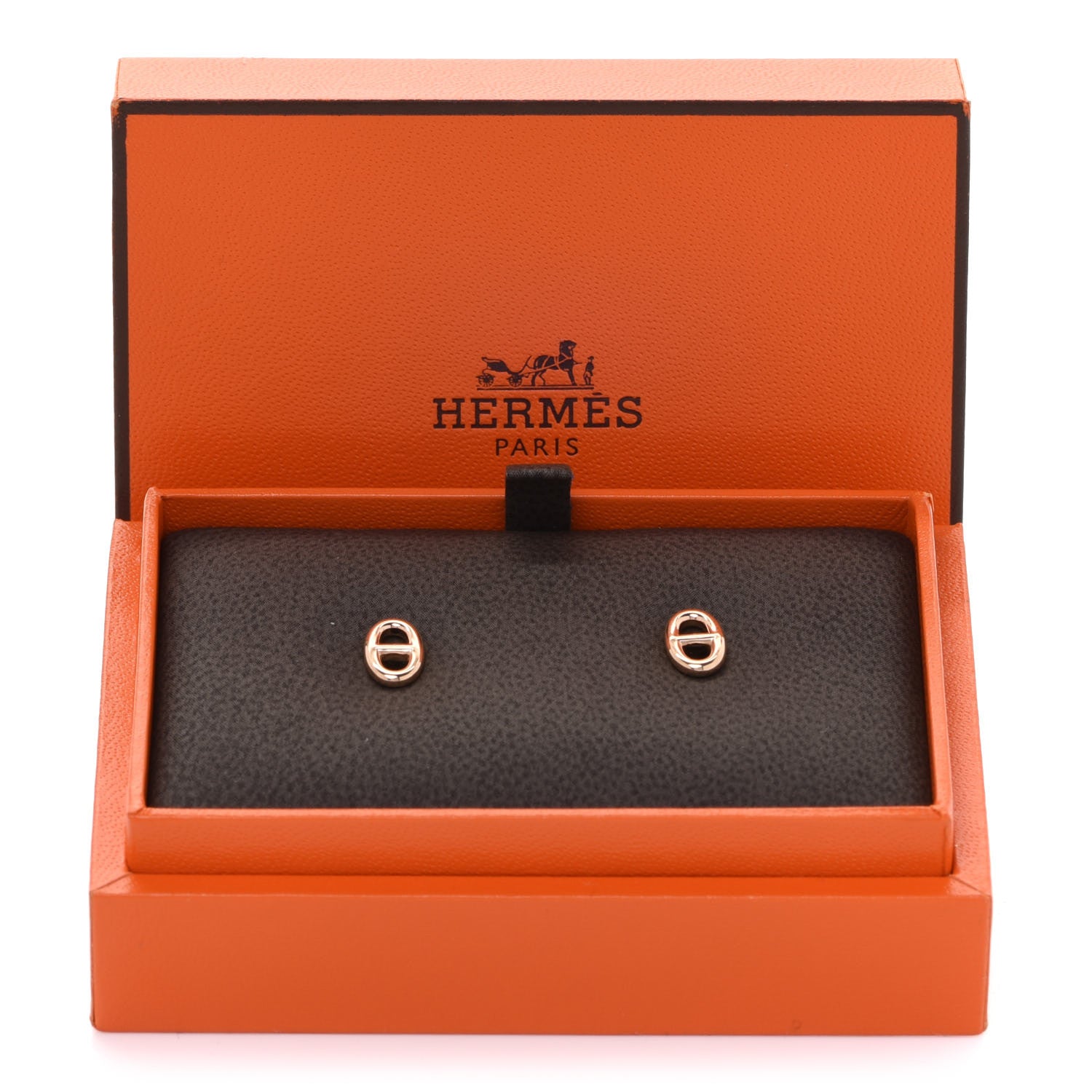 Hermes 18K Rose Gold TPM Farandole Stud Earrings 5 of 5