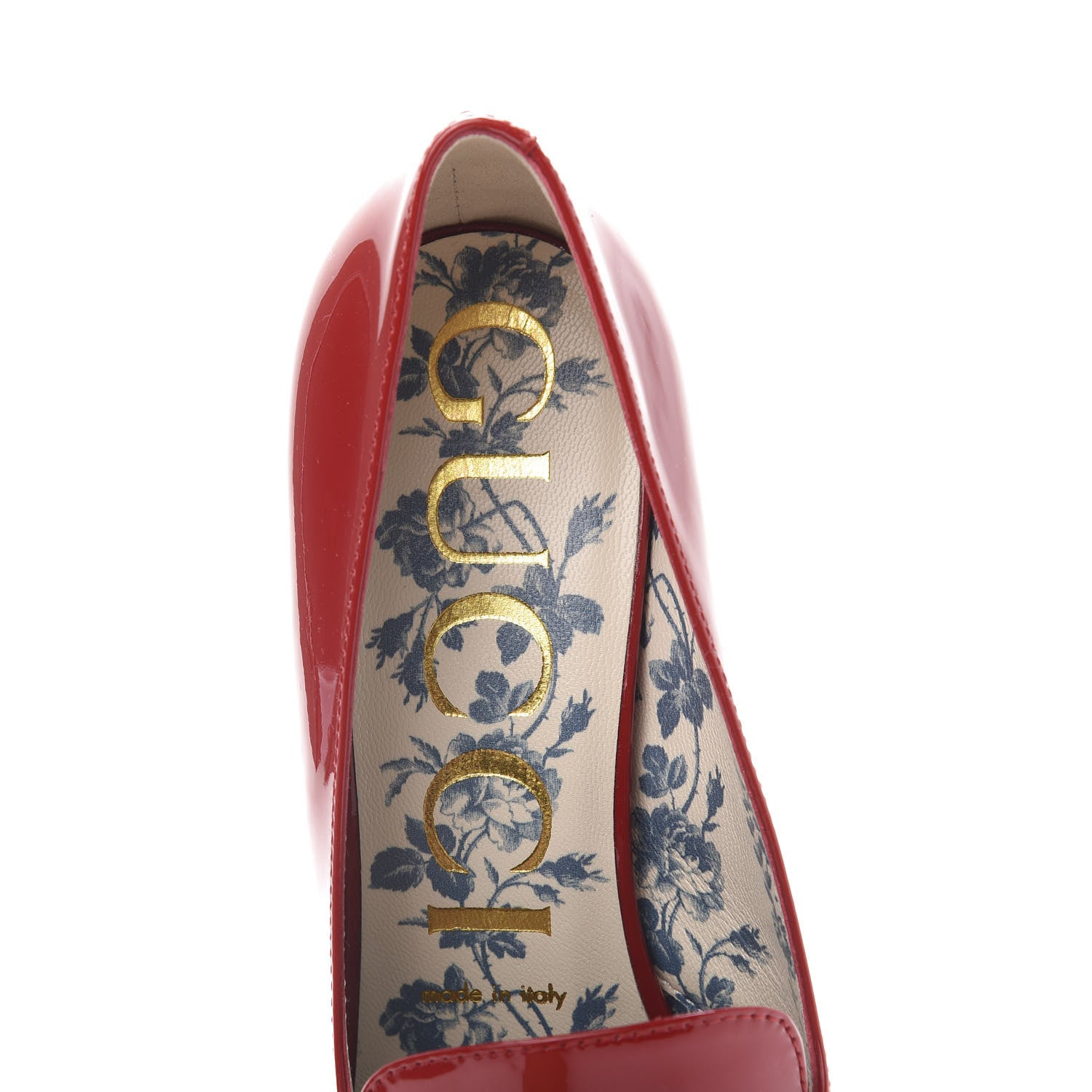 Gucci Vernice GG Victoire 55mm Loafer Pumps 38.5 Hibiscus Red 6 of 9