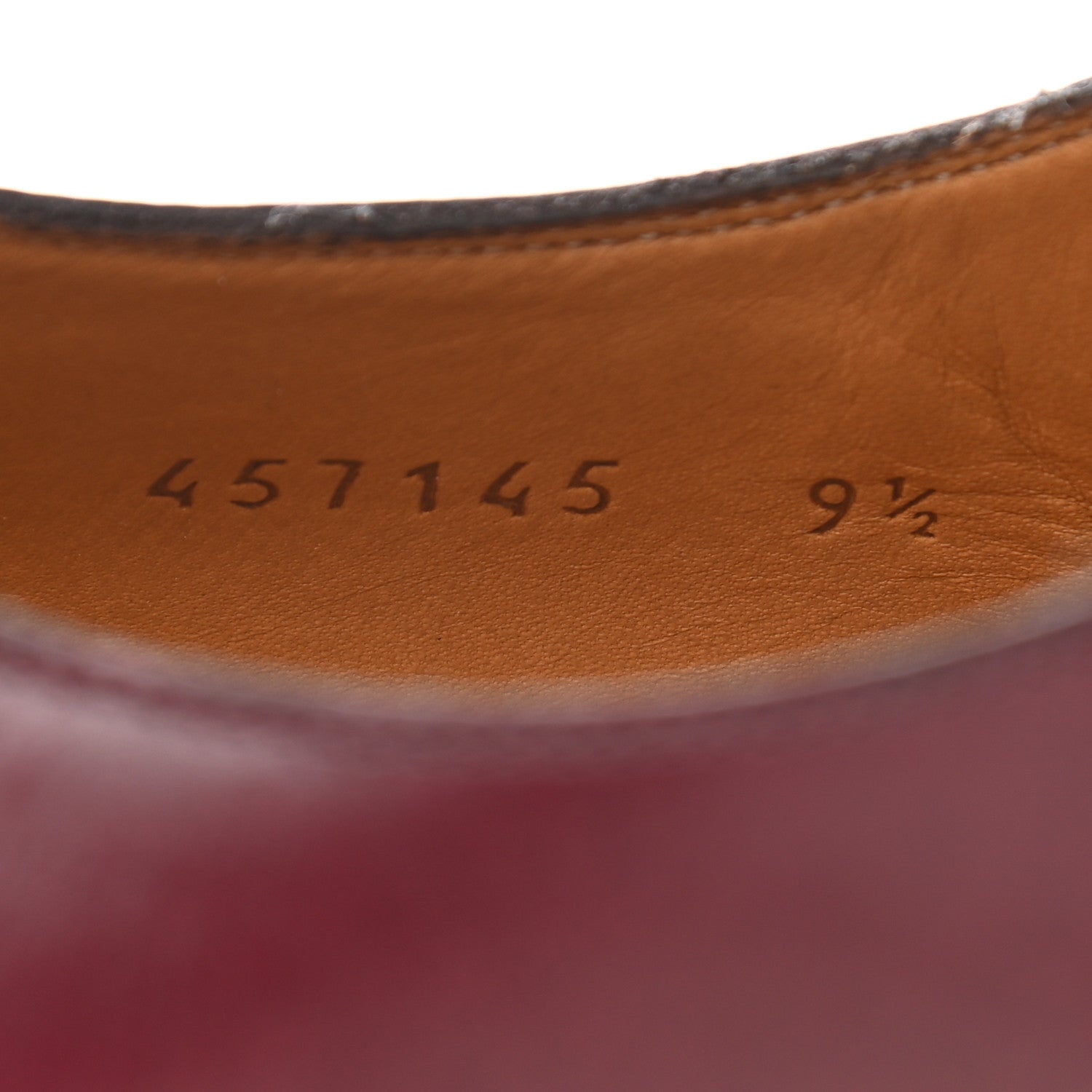 Gucci Calfskin Mens Double Monk Strap Loafers 9.5 Bordeaux 9 of 11