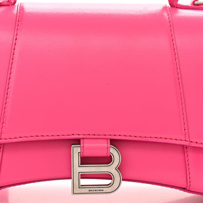 Balenciaga Shiny Box Calfskin Small Hourglass Top Handle Bag Acid Fuchsia 7 of 11