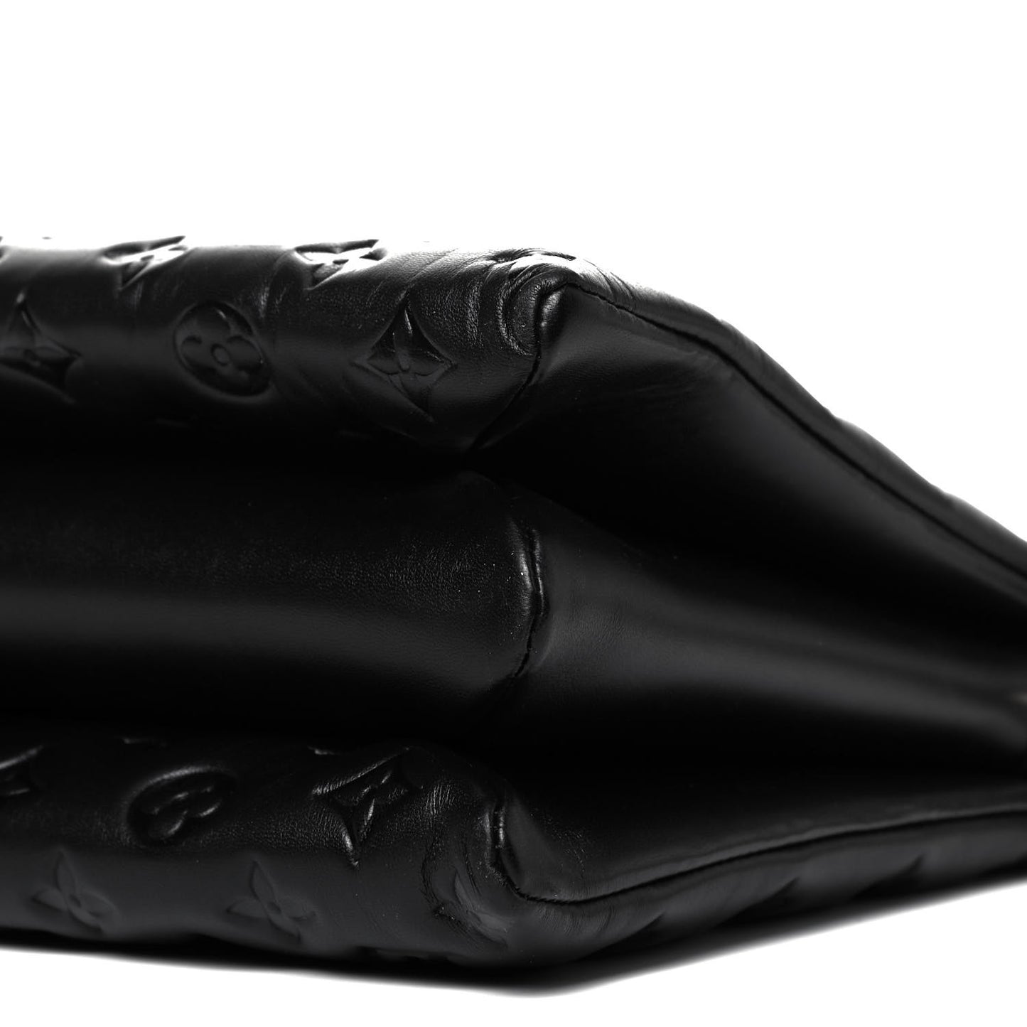 Lambskin Embossed Monogram Coussin MM Black