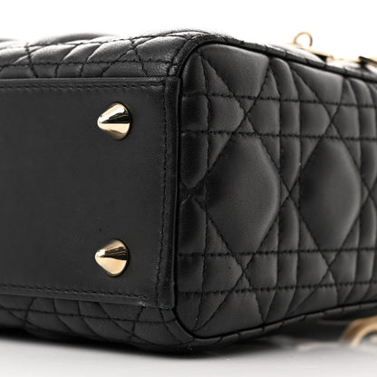 Christian Dior Lambskin Cannage Small My ABCDior Lady Dior Black 9 of 10