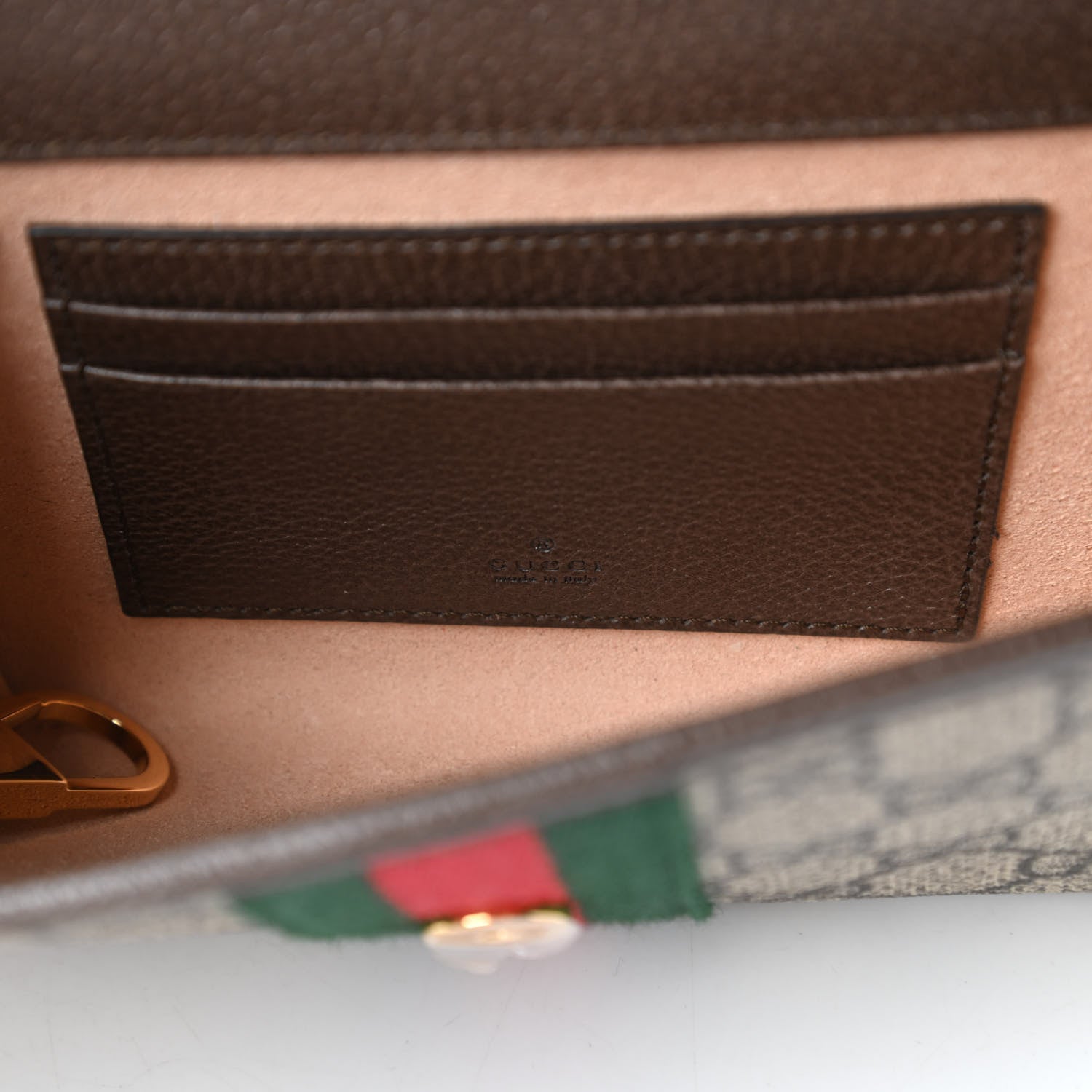Gucci GG Supreme Monogram Web Mini Rajah Slim Flap Shoulder Bag Beige New Acero 8 of 10