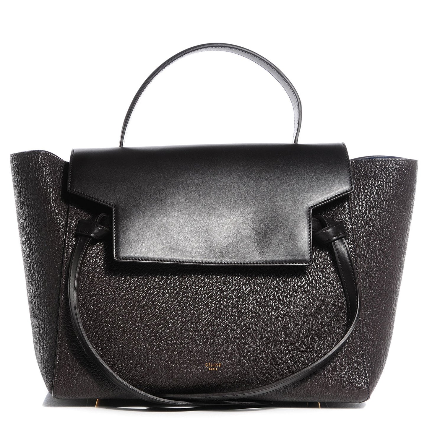 Goatskin Smooth Calfskin Mini Belt Bag Dark Taupe