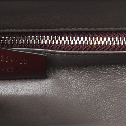 Gucci Smooth Calfskin Small Zumi Top Handle Bag Vintage Bordeaux White Friky Taupe 8 of 12
