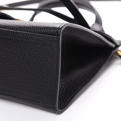 Gucci Calfskin Mini GG Marmont Top Handle Bag Black 8 of 10