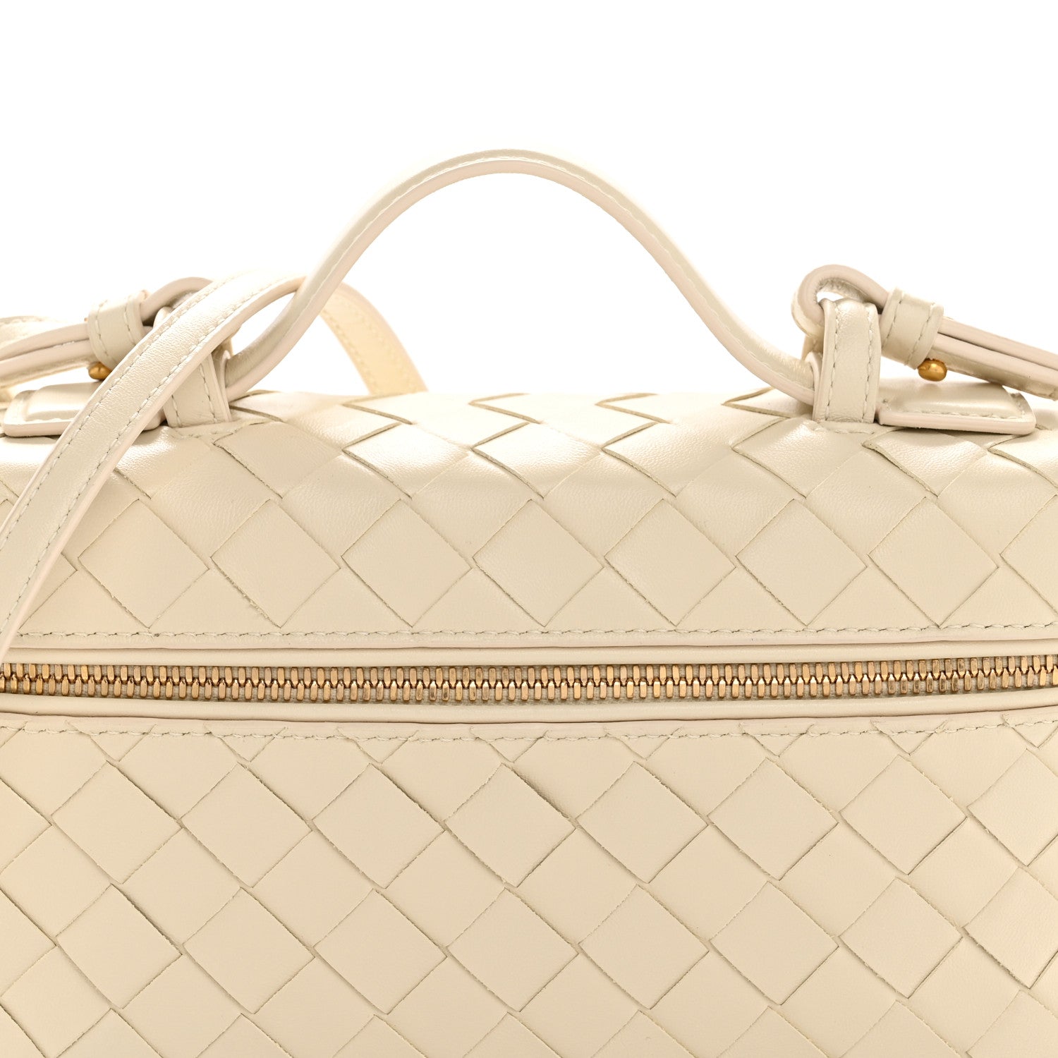 Bottega Veneta Calfskin Intrecciato Bang Bang Vanity Case Sea Salt 8 of 15
